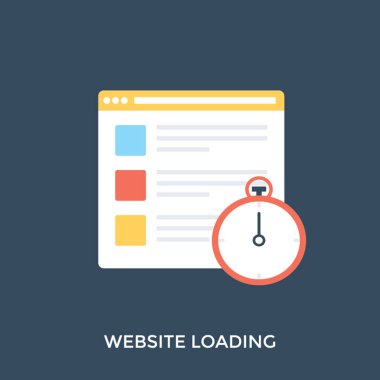 Kronometre, seo performans kavramı ile bir düz tasarım web sayfası
