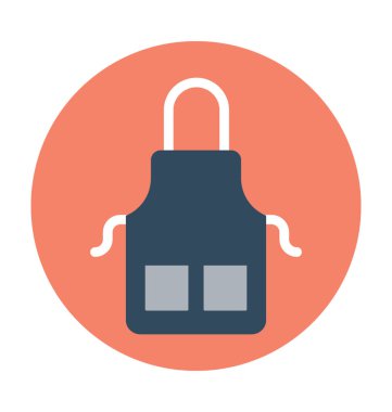 Önlük düz vektör simgesi