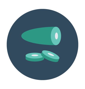 Salatalık düz vektör simgesi