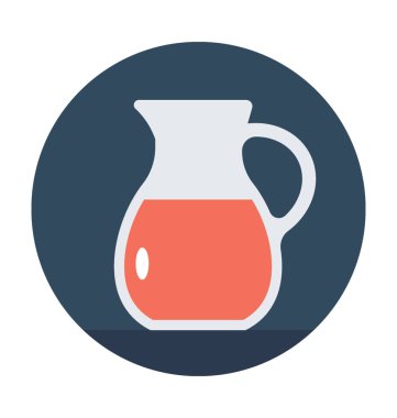 Sürahi düz vektör simgesi