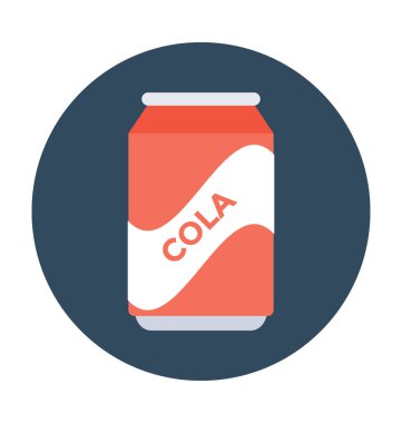 Cola düz vektör simgesi