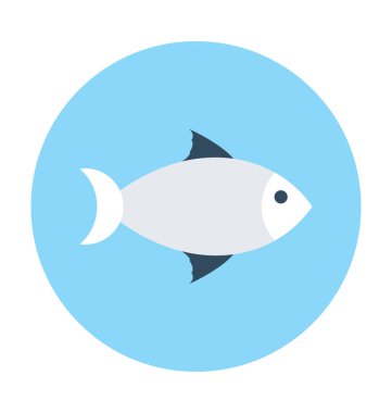 Balık Düz Vektörü Simgesi