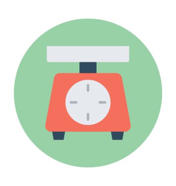 Mutfak ölçek düz vektör simgesi