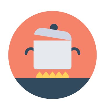 Pişirme düz vektör simgesi