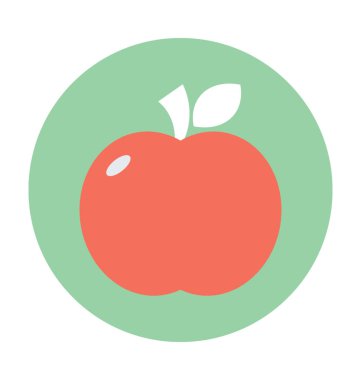 Apple Düz Vektör Simgesi