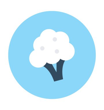 Karnabahar düz vektör simgesi