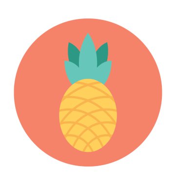 ananas düz vektör simgesi