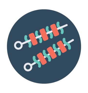 Şiş düz vektör simgesi