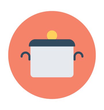 Pişirme Pan düz vektör simgesi