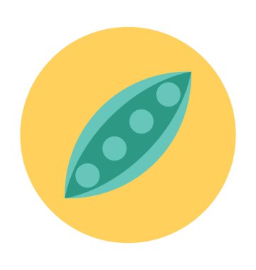 Bezelye düz vektör simgesi