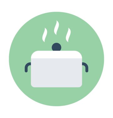 Pişirme düz vektör simgesi