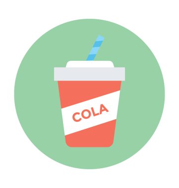 Cola düz vektör simgesi