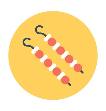 Şiş düz vektör simgesi