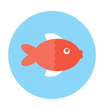 Balık Düz Vektörü Simgesi