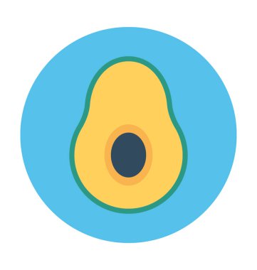 avokado düz vektör simgesi