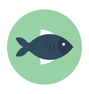 Balık Düz Vektörü Simgesi