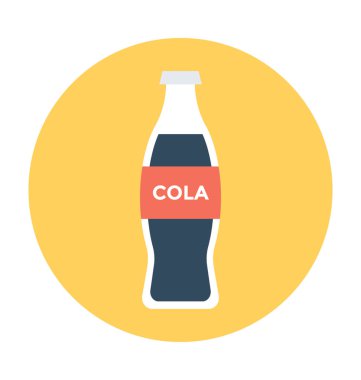 Cola düz vektör simgesi