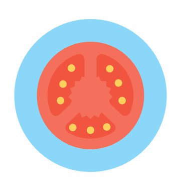  Domates düz vektör simgesi