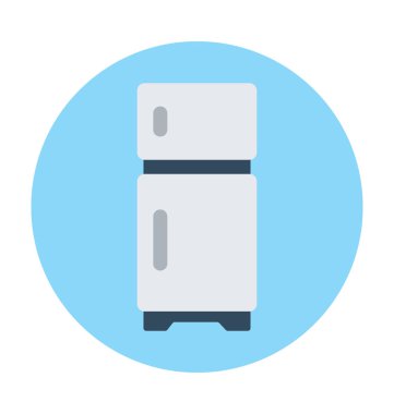 Buzdolabı düz vektör simgesi