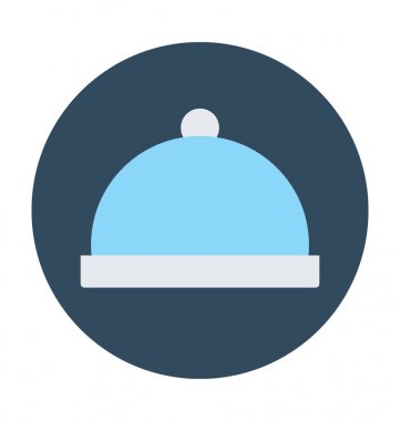 Tabağı düz vektör simgesi