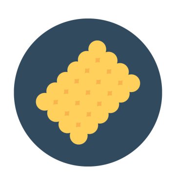 Bisküvi düz vektör simgesi