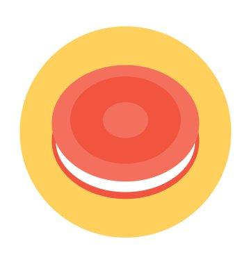 donut düz vektör simgesi