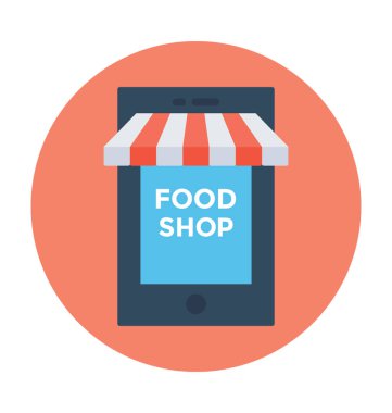 Yemek salonu düz vektör simgesi