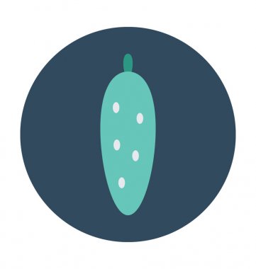 Bitter kabak düz vektör simgesi