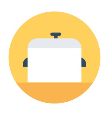 Pişirme Pan düz vektör simgesi