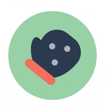 Mitten düz vektör simgesi