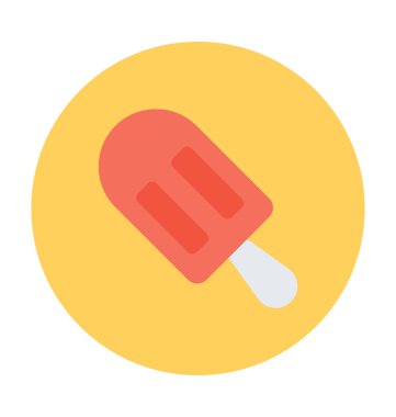 Buzlu şeker düz vektör simgesi