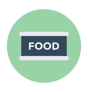 Konserve Gıda düz vektör simgesi