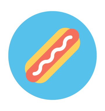 Hot Dog Düz Vektör Simgesi