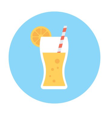 Limonata düz vektör simgesi