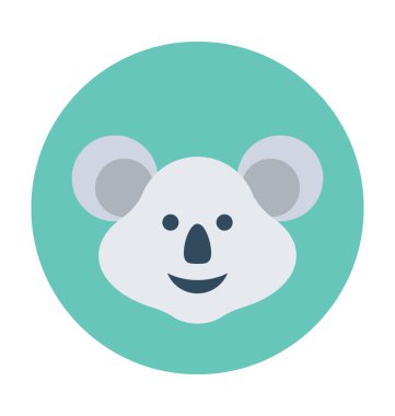 Wombat düz vektör simgesi