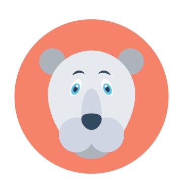 Su aygırı düz vektör simgesi