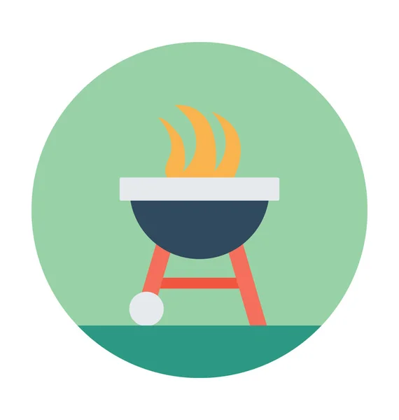Barbecue Grill Vecteur Icône — Image vectorielle