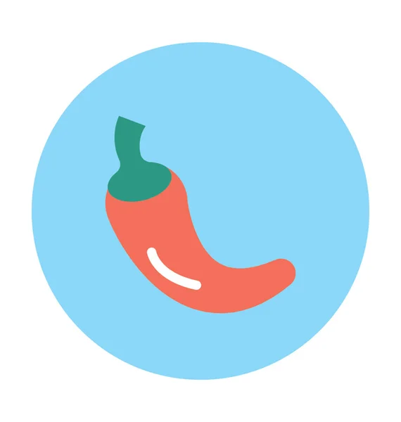 Chili Pepper Flat Vector Icon — Stock Vector