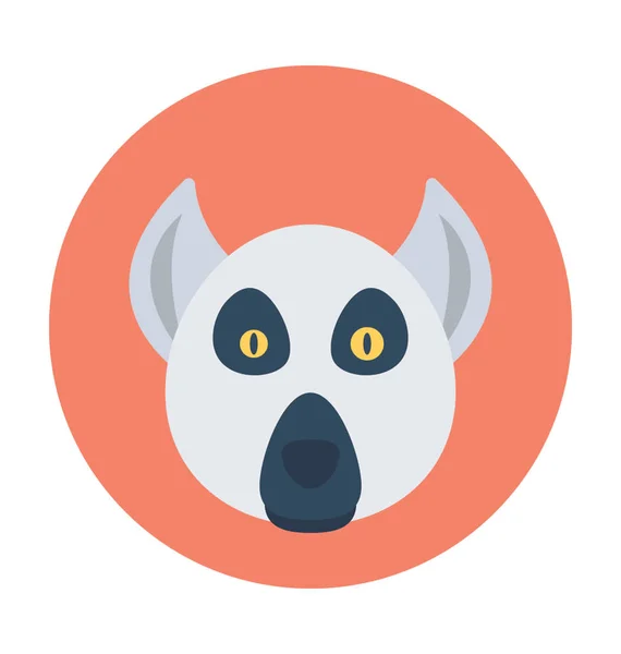 Lobo plano Vector icono — Vector de stock