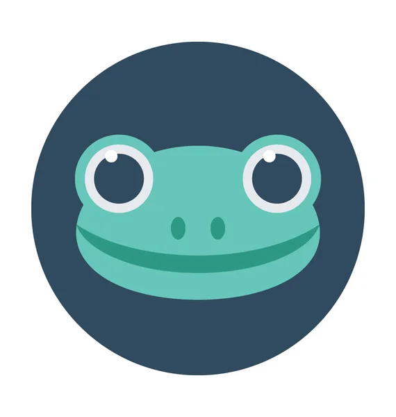 Frog Flat Vector Icono — Archivo Imágenes Vectoriales
