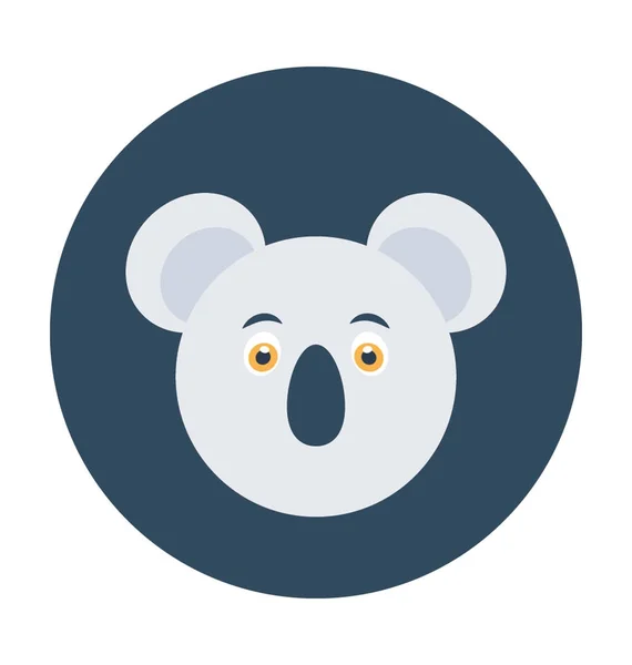 Icono de vector plano de Koala — Vector de stock