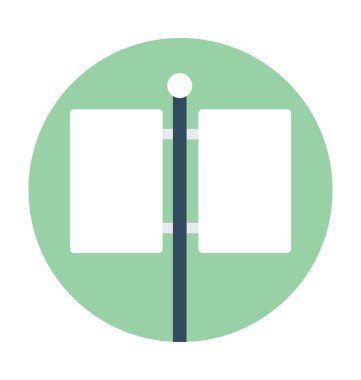 Reklam düz vektör simgesi