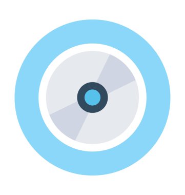 CD düz vektör simgesi