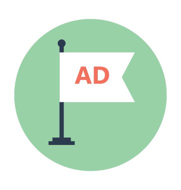 Billboard düz vektör simgesi