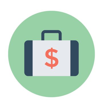 dolar torba vektör simgesi