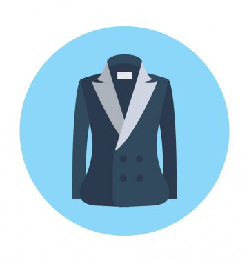 Yün ceket vektör simgesi