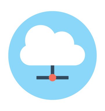 bulut ağ vektör simgesi