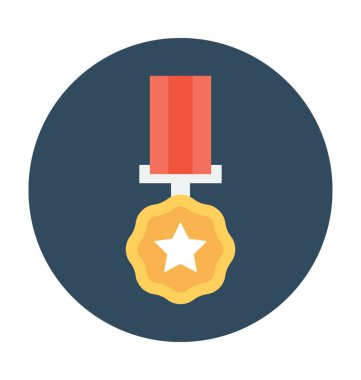 Yıldız madalya vektör simgesi