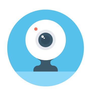 Webcam Düz Vektör Simgesi