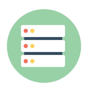 Sunucu Düz Vektör Simgesi